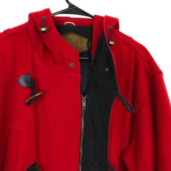 Vintage Woolrich Wool Duffle Coat Sz L - Picture 8 of 16